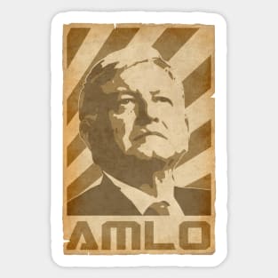 Amlo Retro Propganda Sticker